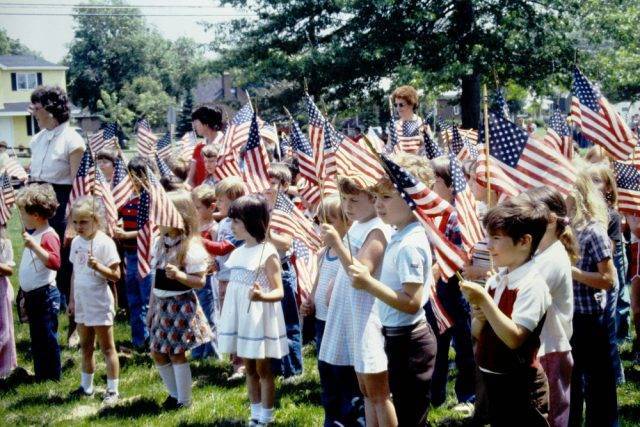 Philip Sheridan Elementary School, Tonawanda NY, final flag day 1982