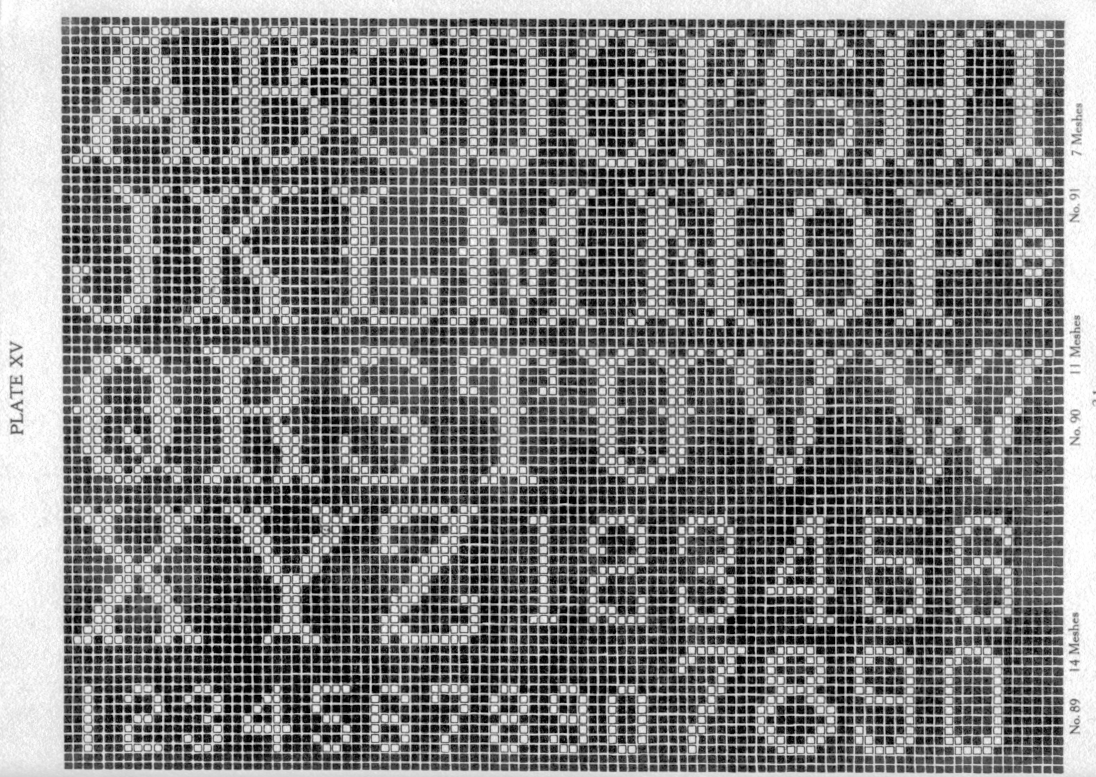 vintage filet crochet alphabet fancy title here