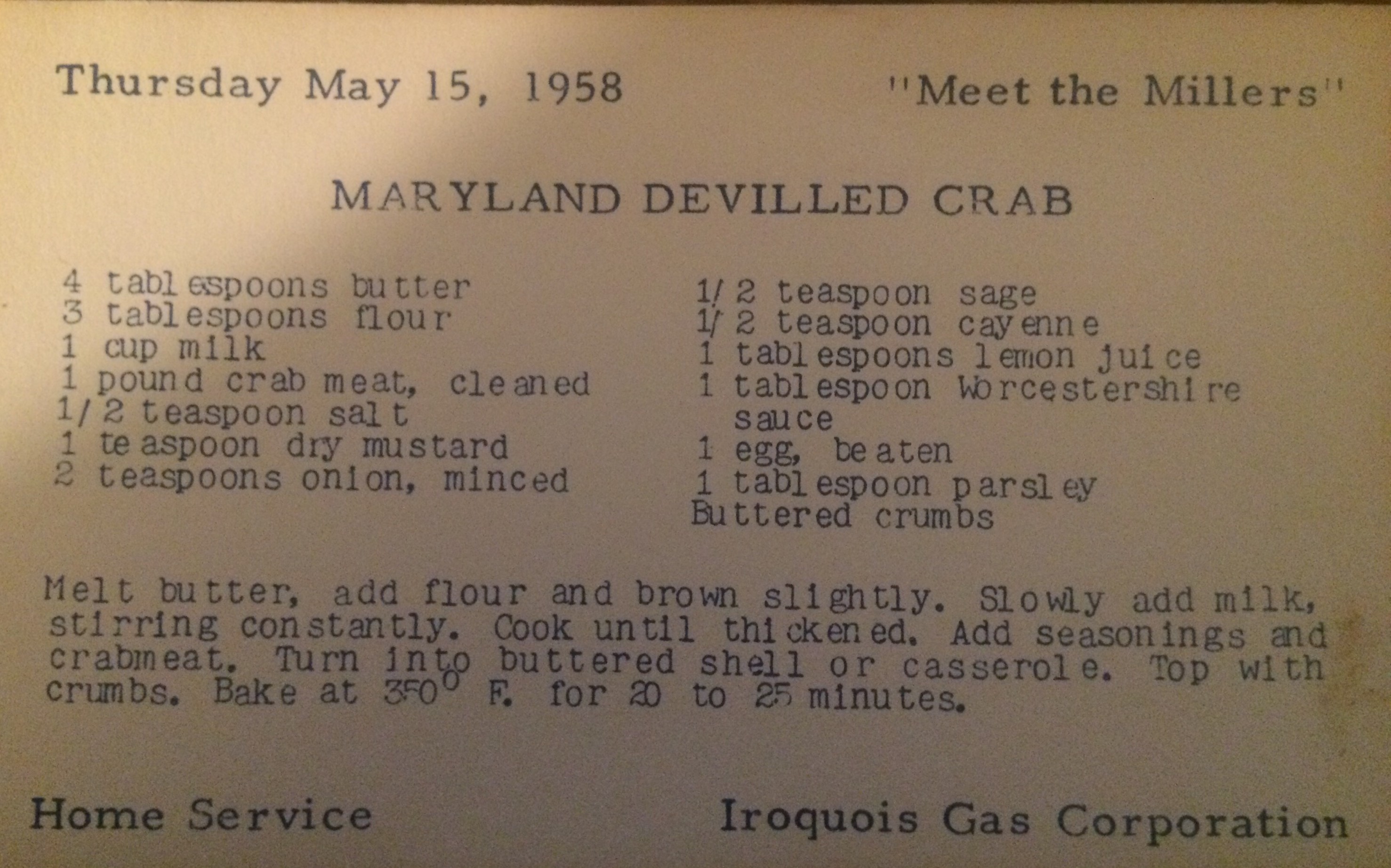 Maryland Devilled Crab