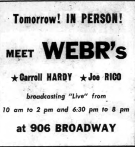 Meet WEBR's Hardy & Rigg at 906 Broadway