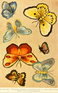 embroidered butterfly