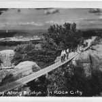 swing along bridge in rock city