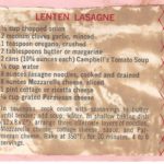 LENTEN LASAGNE