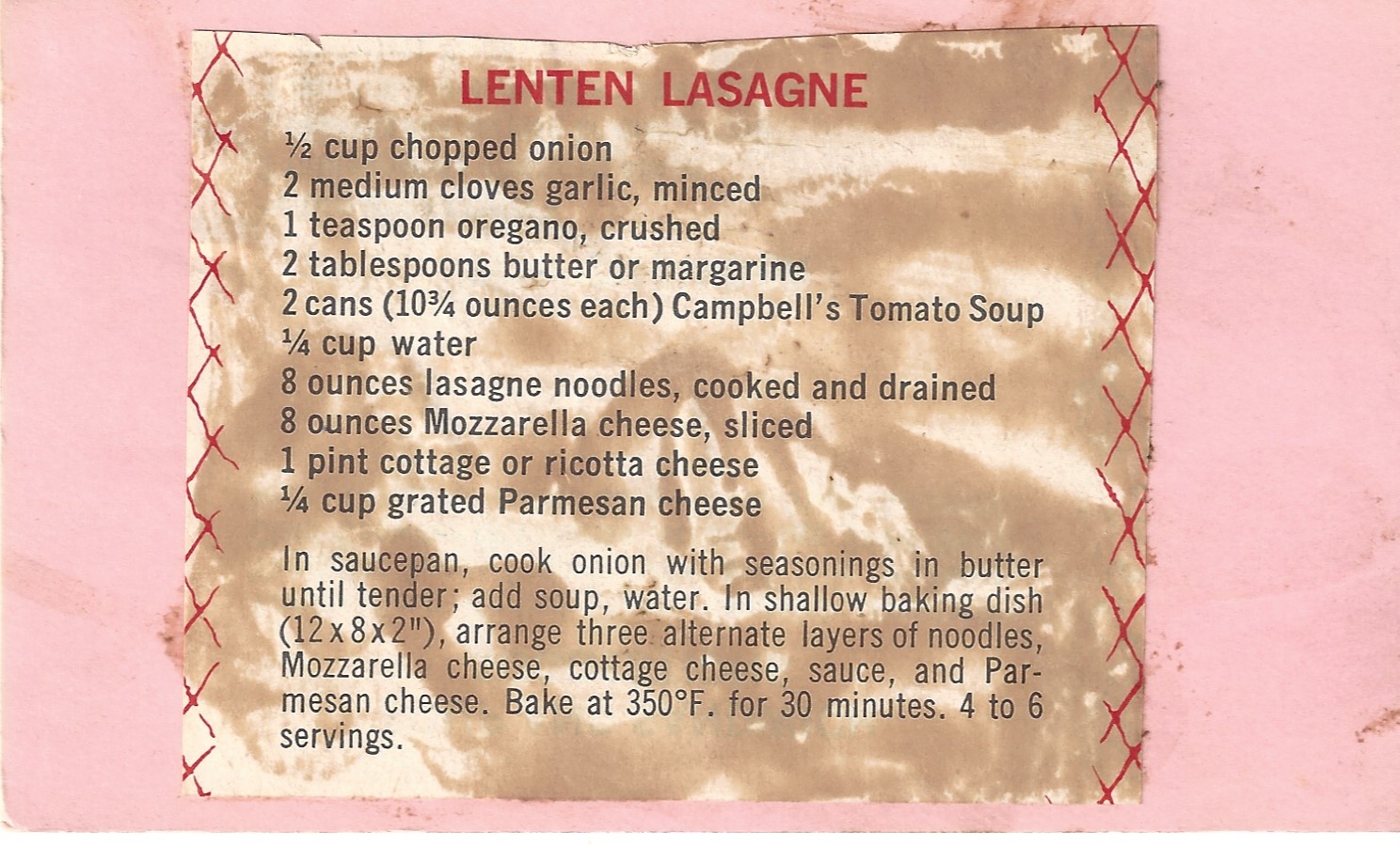 LENTEN LASAGNE