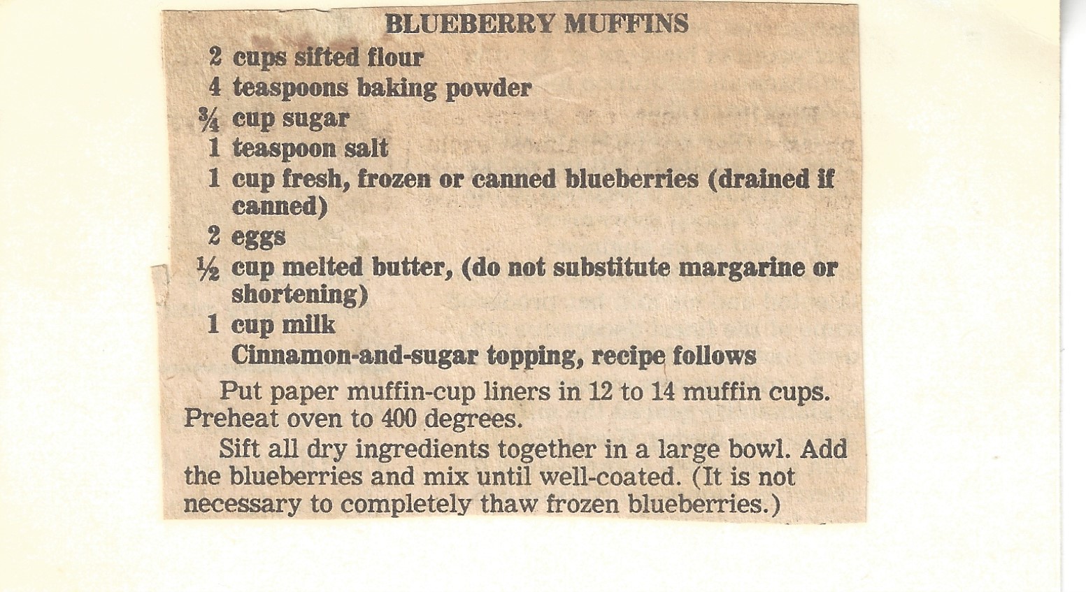 blueberry muffins