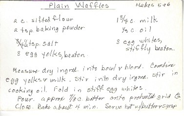 Plain Waffles