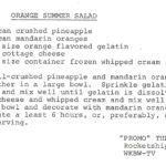 Orange summer salad