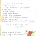 Handwritten French Dressing recipe