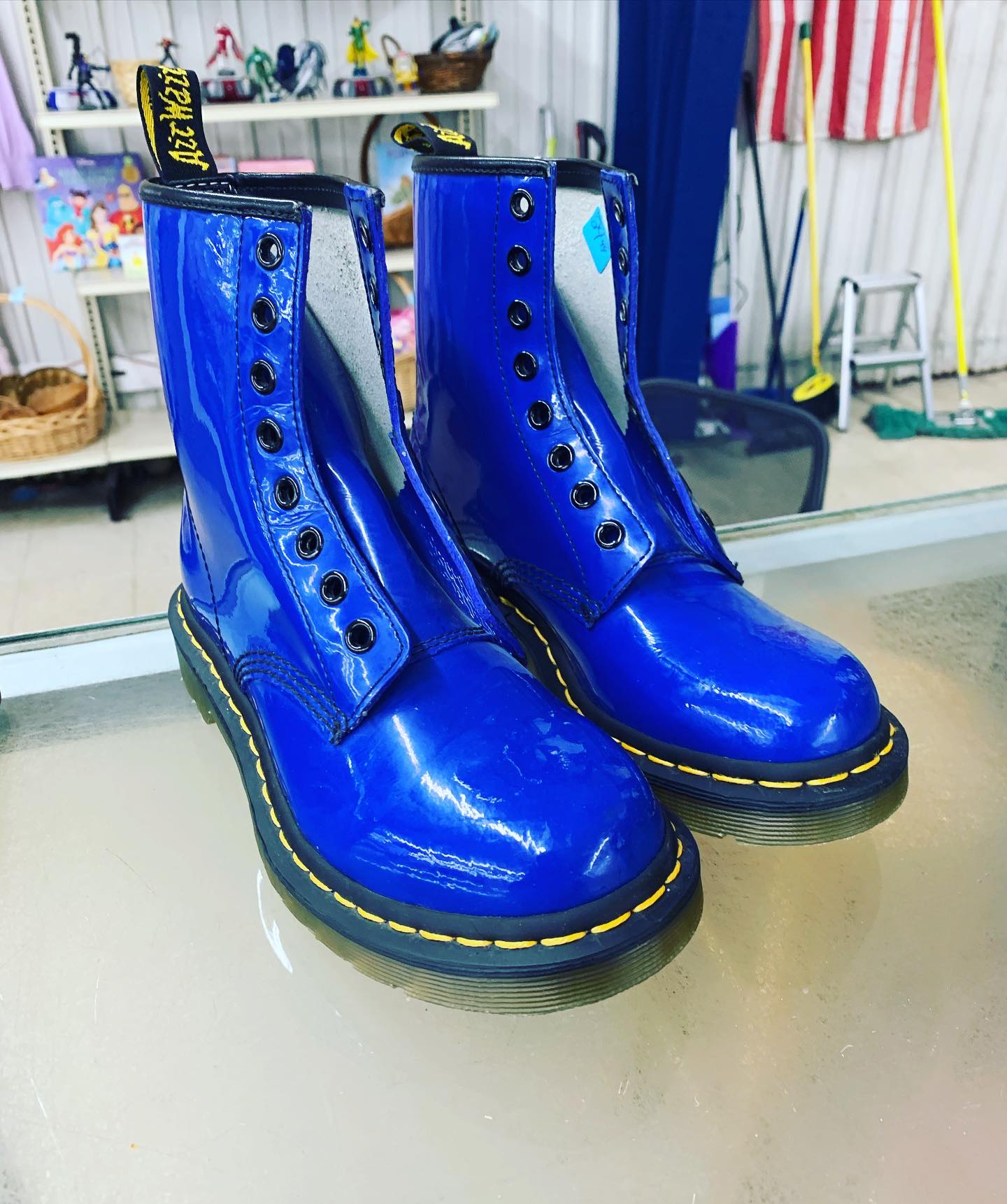 Cries in not my size #thriftstorefinds #docmartens