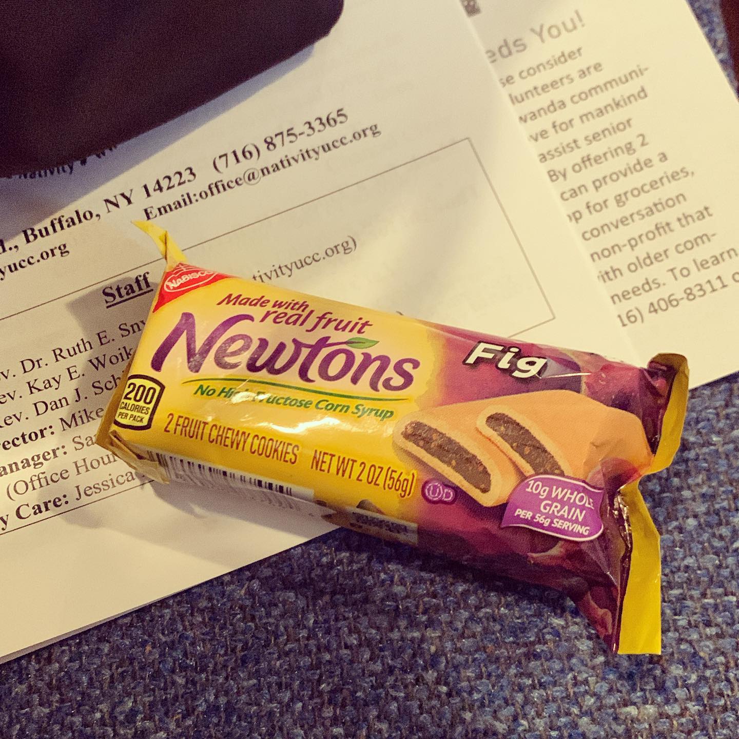 My church hands out fig newtons #ucc