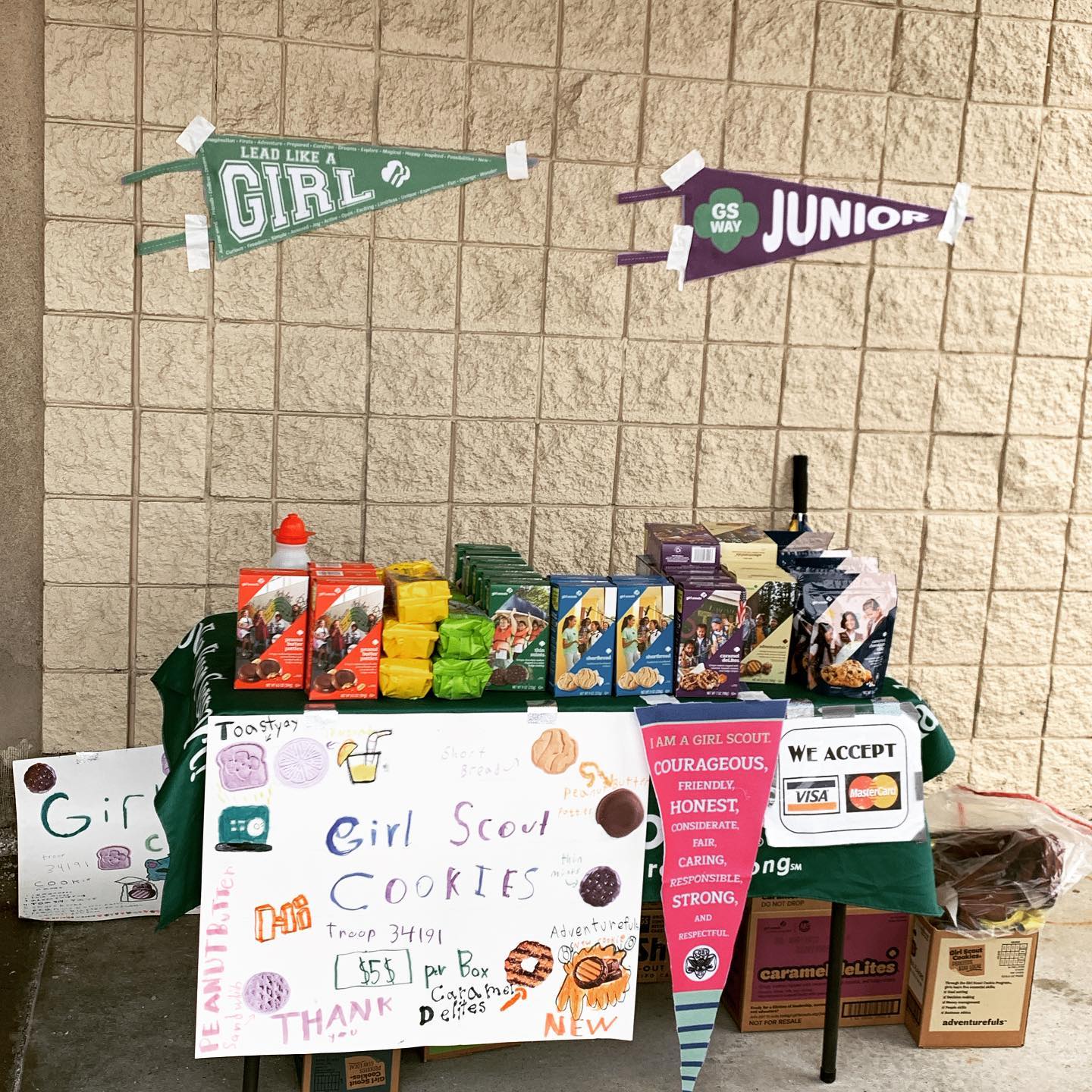 Come buy #girlscoutcookie at Joann Fabrics on Transit near Wehrle! #thinmints